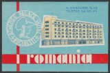 Romania anii 60 - Vigneta de bagaje Hotel Athenee Palace (tip 3) din Bucuresti, ONT Carpati, eticheta hoteliera, promovare turistica