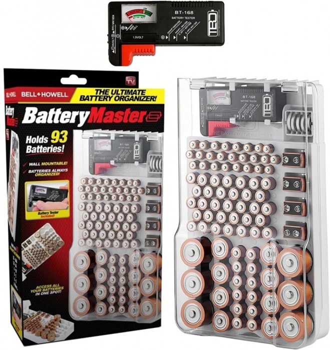 Organizator si tester pentru stocarea bateriilor Battery Master