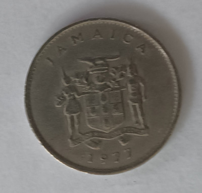 Moneda 10 cents Jamaica 1977 foto