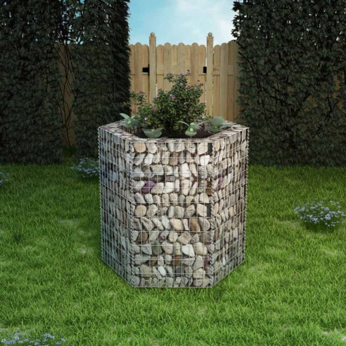 Gossi strat inaltat gabion hexagonal, 100 x 90 x 100 cm