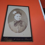 Cumpara ieftin FOTO PORTRET FEMEIE ANII 1900 VECHI PE CARTON GROS 10 / 7 CM DE COLECTIE RARA!