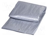 Prelată argintie 3m x 2m cu inele metalice 120g/m2 SOLID TOOLS