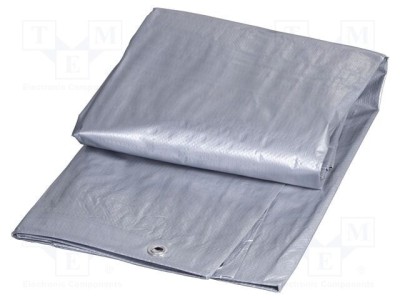 Prelată argintie 3m x 2m cu inele metalice 120g/m2 SOLID TOOLS foto