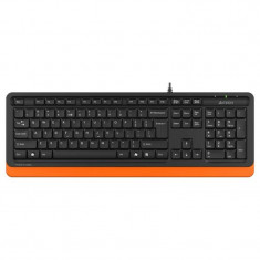 TASTATURA A4TECH &quot;Fstyler USB&quot; cu fir 104 taste format standard USB negru &amp;amp;amp; portocaliu &quot;FK10 Orange&quot; (include TV 0.75