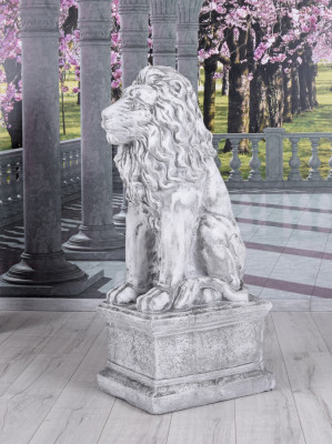 Statueta pentru gradina din rasini speciale cu un leu YAC040 foto