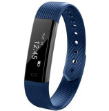 Bratara Fitness iUni ID115 Plus, Display OLED, Bluetooth, Pedometru, Monitorizare puls, Notificari, Albastru
