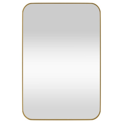 Oglindă de perete, auriu, 40x60 cm, dreptunghiulară foto