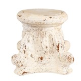 Cumpara ieftin Suport ghiveci flori ceramica bej vintage 22x22x21 cm