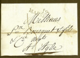 France 1811 Postal History Rare Old stampless cover Marseille to Agde D.310