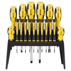 Set 18 surubelnite Fieldmann cu suport pentru perete si maner rotativ