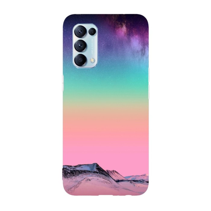 Husa compatibila cu Oppo A74 model Color vibe mountains, Silicon, TPU, Viceversa