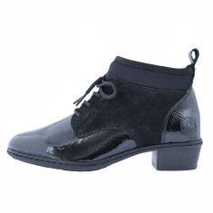 Ghete dama, din piele naturala, marca Rieker, Y0740-00-01-22, negru foto