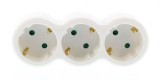 Triplu Stecher Well cu Protectie, 3 Prize Schuko, 16A, 3500W, Alb