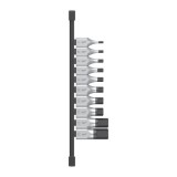 Set chei tubulare cu bit Hex cu patrat 1 2 , sistem metric, 10buc