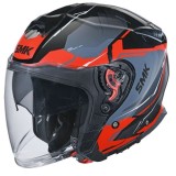 Casca moto open face SMK GTJ Escape negru/gri/rosu marime XL