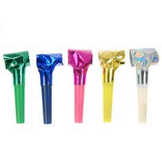 Set 8 fluiere colorate pentru petrecere, 7 cm, aniversare, Ropet