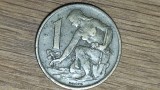 Cehoslovacia - moneda de colectie istorica - 1 koruna 1971 - foarte frumoasa !, Europa