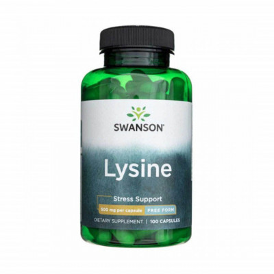 Lysine (Lizina HCI) 500 miligrame 100 capsule Swanson foto