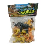 Set figurine animale salbatice, jucarii copii, plastic, 6-10 cm