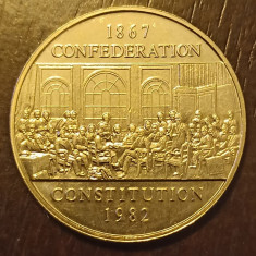 Moneda Canada - 1 Dollar 1982 - Constitutia Confederatiei