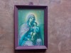 Icoană Veche Litografiată &bdquo;Maica Domnului cu Pruncul 14&times;10,5 cm