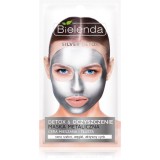 Bielenda Metallic Masks Silver Detox masca detoxifiere și curățare pentru ten gras și mixt 8 g