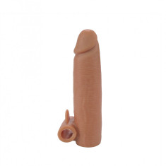 Prelungitor Penis +4 cm cu Glont Vibrator, Natural, Guilty Toys