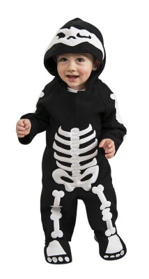 Costum de carnaval - Schelet haios foto