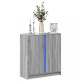 VidaXL Dulap cu LED, gri sonoma, 77x34x85 cm, lemn prelucrat