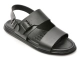 Sandale OTTER negre, AL420, din piele naturala