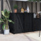Usi de bucatarie de exterior 2 buc., negru, 50x9x82 cm GartenMobel Dekor