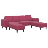 vidaXL Canapea pentru living 3 pcs Roșu Vin 3335126