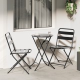 vidaXL Set Bistro Pliabil cu 3 Piese din Oțel Antracit