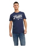 Cumpara ieftin Tricou Barbati Jack &amp; Jones Albastru Maneca Scurta Bumbac Marimea S