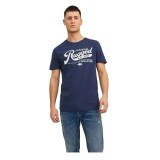 Tricou cu maneca scurta pentru barbati Jack Jones, albastru, S - OUTLET