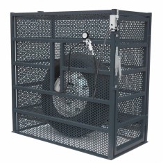 Cușcă metalică de protecție pentru umflare roți camioane