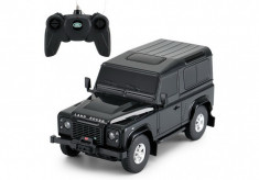 Masina cu telecomanda land rover defender negru cu scara 1 la 24 foto