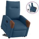 Cumpara ieftin Fotoliu rabatabil cu ridicare, albastru, material textil