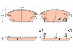 TRW GDB3592 COTEC set placute frana,frana disc foto