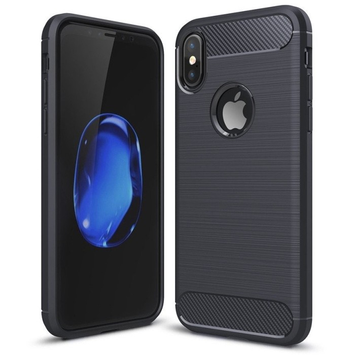 Husa APPLE iPhone XS Max - Carbon (Bleumarin) FORCELL