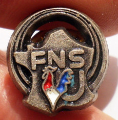 I.686 INSIGNA PIN FRANTA SPORT FNSU Federation Francaise du Sport Universitaire foto