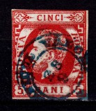 Cumpara ieftin ✅ RO 1871/72 ,LP 30 a ,&quot;Carol I cu barba- nedant.&quot;,5 B rosu , stampilat