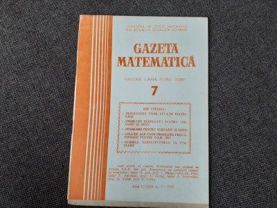 GAZETA MATEMATICA NR 7/1977 foto