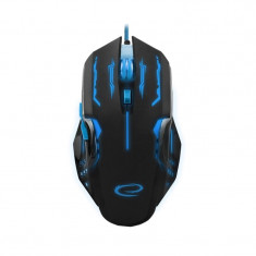 Mouse optic USB gaming, 2400 dpi, 6 butoane, iluminare LED, Albastru foto