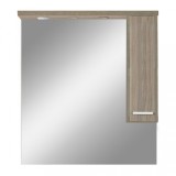 Dulap baie suspendat cu oglinda Leziter Nerva 85 cm, 100x85,6x17,5 cm, din placi de mobilier, asamblat
