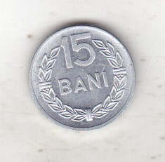bnk mnd Romania 15 bani 1975 unc, luciu de batere