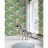 Noordwand Tapet Good Vibes Jungle Animals, verde și negru