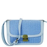 Geanta albastru deschis crossbody cu model impletit CM7497 15