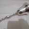 CLOPOT de masa ARGINTAT cu maner demontabil , 22,5 cm , marcat , clopot de mana