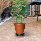 VidaXL Cărucior pentru plante cu roți, diametru 30 cm, negru, 170 kg